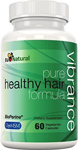 Intensidad de vitaminas para el crecimiento del cabello, 60 cápsulas vegetarianas (fórmula de fuerza Extra para el cabello más grueso, más largo y más vibrante)