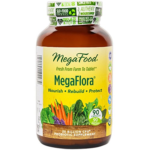 MegaFood - MegaFlora, apoya la salud Intestinal, la regularidad intestinal y la inmunidad, 90 cápsulas
