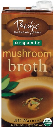 Caldo de hongos orgánicos Pacific Natural Foods, contenedores de 32 onzas (Pack de 12)