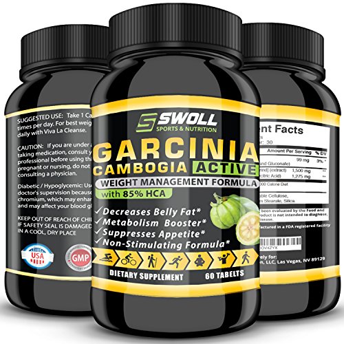 85% HCA - Extracto de Garcinia Cambogia - todo Natural 100% puro apetito Suppresant, bloqueador de carbohidratos, diurético y pérdida de peso suplen fórmula píldoras para adelgazar y la energía de tiempo completo