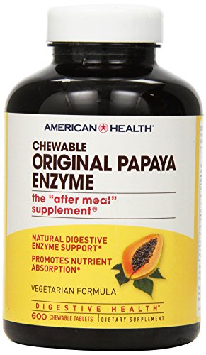 Productos de salud americanos - Original 600 de enzima de Papaya Masticables