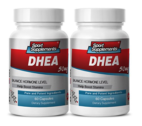 DHEA Dehidroepiandrosterona - DHEA 50mg - DHEA Suppement para estimular el sistema inmunológico (2 frascos de 120 cápsulas)