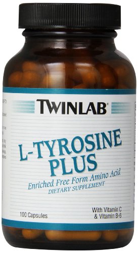 Twinlab L-tirosina además, con vitamina C y vitamina B6, 100 cápsulas
