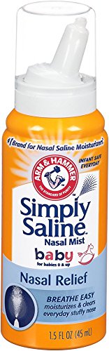 Simplemente salina estéril salina Nasal niebla bebé 1,5 onzas (44 ml)