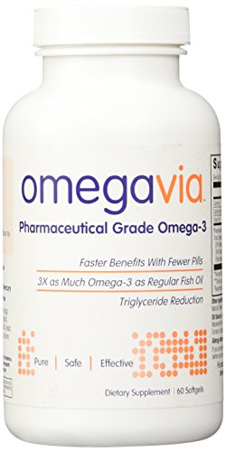 Pharma-grado de OmegaVia Omega-3, entérico inodoro Burp-libre. 1105 mg Omega 3 - Omega-3 más alto por píldora.