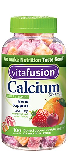 Vitafusion calcio, vitaminas Gummy para adultos, 500 mg, 100 hojas