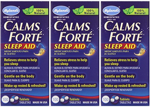 De Hyland's calma sueño Forte ayuda tabletas, estrés Natural y alivio del sueño, 300 hilos