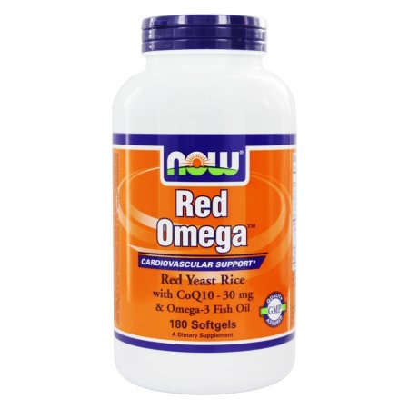 NOW Alimentos - Rojo Omega arroz de levadura roja con la coenzima Q10 30 mg. - 180 Softgels