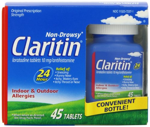 Alergia Claritin 24 horas tabletas, 10 mg, 45 tabletas