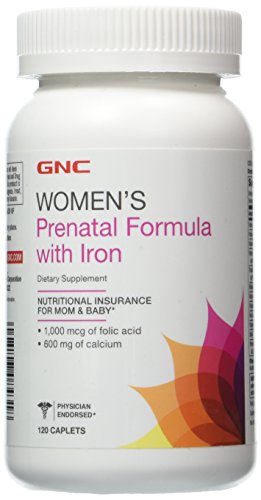 GNC Womens Prenatal fórmula con hierro 120 tabletas