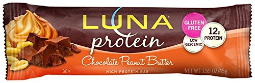 LUNA proteína - Gluten Free Bar - mantequilla de maní de Chocolate - (1,59 oz, cuenta 12)