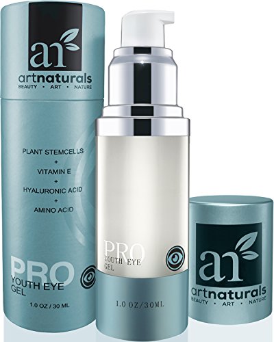 ArtNaturals - la mejor crema de la arruga de ojo / Gel 1 oz, 100% Natural, eterna piel, bueno para ojeras, ojeras, finas líneas - de Aloe Vera orgánica, ácido hialurónico y más - para los hombres y las mujeres