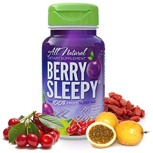 (100% natural melatonina) - Berry Sleepy - todos naturales de melatonina de la ayuda para dormir 100% de fruta | Dormirse rápido y despertar renovado | No-hábito dormir píldoras. Frasco de 60 cápsulas