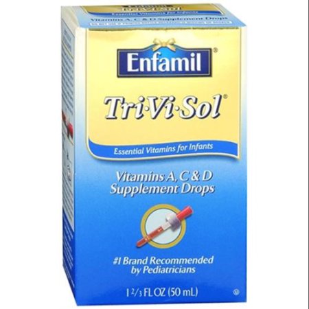 Enfamil Tri-Vi-Sol Vitaminas A, C y D Suplemento gotas 50 ml (paquete de 2)