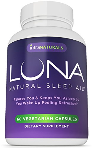 LUNA - 60 cápsulas vegetarianas - inductor del sueño Natural #1 en Amazon - 100% Herbal y no hábito formando Somnífero (hecho con valeriana, manzanilla, pasiflora, Melisa, melatonina y más!) - garantía de por vida IntraNaturals