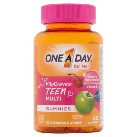 One A Day adolescente por Sus - Minerales Gummies Suplemento VitaCraves multivitamínicos 60 ct