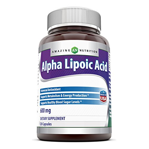 Increíble nutrición alfa lipoico ácido 600 Mg 120 cápsulas - alta potencia - poderoso antioxidante - 3rd probada:: certificado de fuerza completa