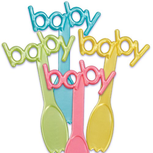 Baby Cupcake Toppers de cuchara (24 hojas)