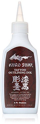 Tatuaje negro de Kuro Sumi esquematización tinta 6oz