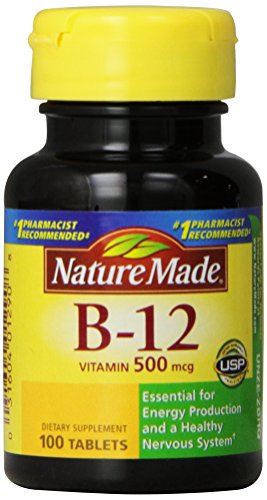 Naturaleza la vitamina B-12 500 Mcg, tabletas, cuenta 100
