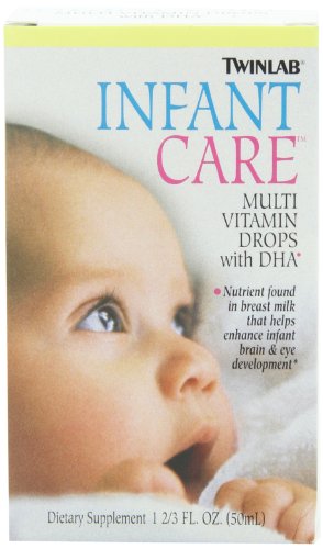 Twinlab bebé cuidado multivitaminas gotas con DHA, 1 2/3 Fl oz (50 ml) (Pack de 3)