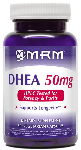 MRM micronizado DHEA vegetariana 50 mg cápsulas, 90-Conde botellas