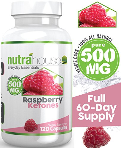 Cetonas de frambuesa NutraHouse 500 mg 120 vegetales cápsulas 60 día servir