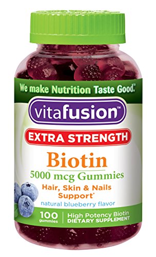 Vitafusion Extra fuerza biotina gomitas, cuenta 100