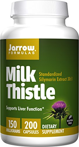 Jarrow fórmulas leche Thistle Extracto de silimarina estandarizado cociente de 30: 1, 150 mg por cápsula, 200 cápsulas de gelatina
