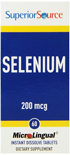 Superior fuente de suplementos nutricionales de selenio, 200 mcg, cuenta 60