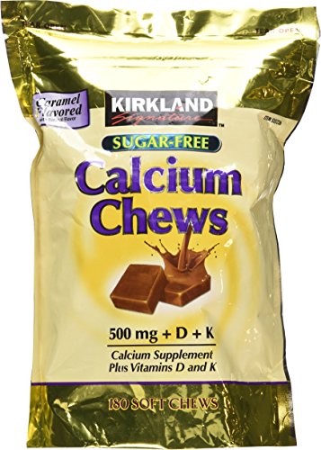 Kirkland Signature calcio sin azúcar Soft masticables, 500mg, caramelo, cuenta 180