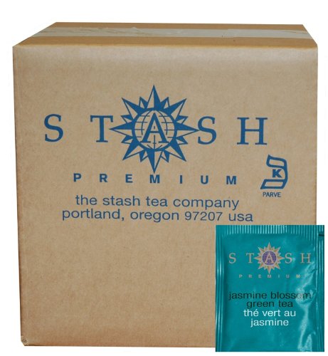 Stash Tea jazmín flor té verde, 100 cuenta caja de sobres de té en hoja