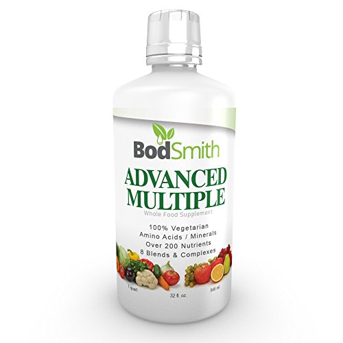 BodSmith había avanzada multivitamínico líquido - Multi vitaminas, minerales y aminoácidos antioxidantes sobre 200 nutrientes 8 mezclas y complejos, 32 FL. oz.