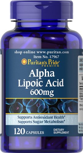 Pride el ácido alfa lipoico de Puritan 600 mg-120 cápsulas