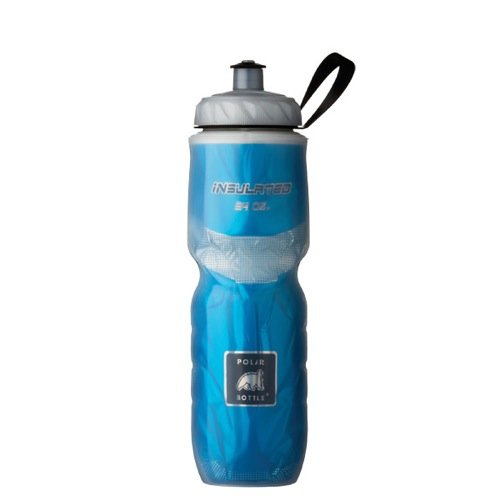 Botella de polar aislado botella de agua (24 onzas, azul)