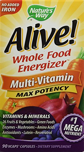Manera de la naturaleza viva! Alimento activador Mult-vitamina--90 Vcaps