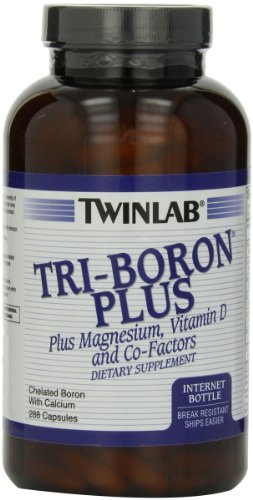 Twinlab Tri-boro más, además de magnesio, vitamina D y factores cápsulas, 288 cuenta