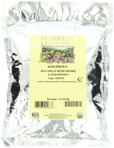 Starwest Botanicals leche Thistle semilla orgánica, 1 libra