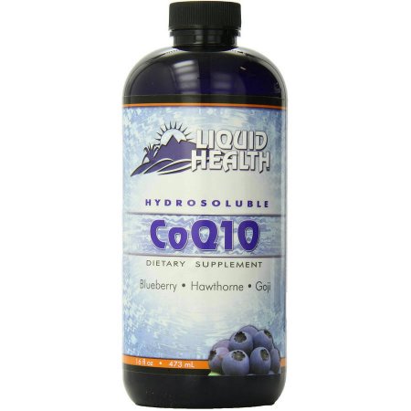 LIQUID HEALTH Hidrosoluble CoQ10, arándano, Howthorne y Goji, 16 onzas líquidas