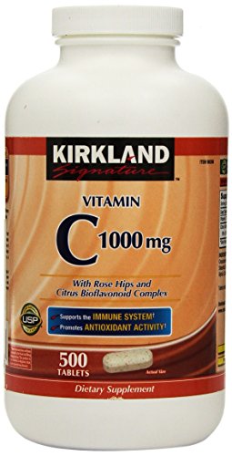 Kirkland vitamina C con escaramujo y bioflavonoides cítricos complejo (1000 mg), tabletas de 500-Conde