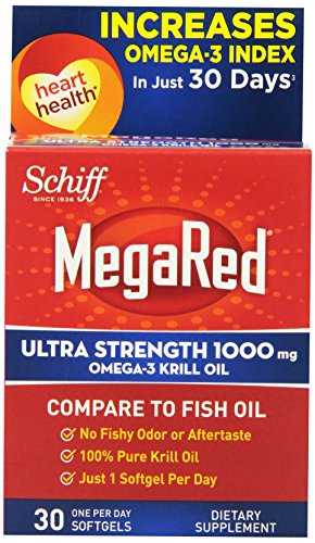 Fuerza de MegaRed Ultra Omega 3 Krill aceite suplemento de 1000mg, Conde 30