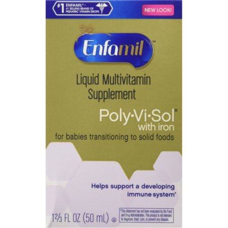 Enfamil Poli - Vi-Sol suplemento multivitamínico Gotas con Hierro 50 ml (Pack de 3)