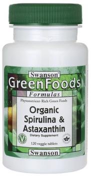 Orgánica Spirulina y Astaxanthin Veg 120 Tabs