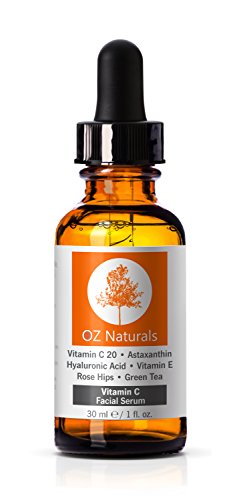 OZ Naturals-el mejor suero de vitamina C para la cara contiene fuerza clínica 20% vitamina C + ácido hialurónico Anti arrugas Anti envejecimiento suero para un brillo radiante y rejuvenecido! Había garantizado el mejor!