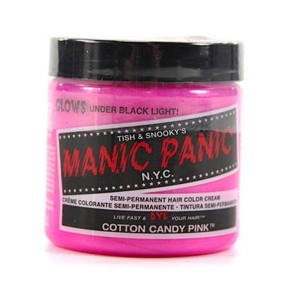 Manic Panic semi permanente crema, algodón de azúcar rosa 4 oz fl.