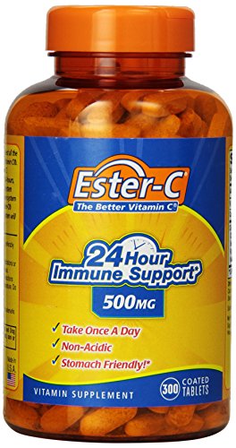 Ester-C 24 horas soporte inmune 500 mg ácidos estómago amistoso, tabletas, con cubierta 300-Conde