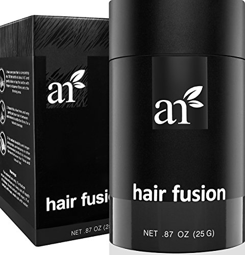 Arte Naturals cabello Fusion - negro - pelo edificio fibras 25 gramos para adelgazamiento, Sparse o zonas alopécicas - de naturales, de colores fibras de queratina que se mezclan indetectable en el cabello existente