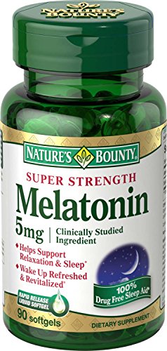 Recompensa melatonina de la naturaleza 5mg, 90 cápsulas (paquete de 3)