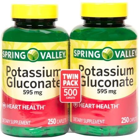 SPRING VALLEY 595 gluconato de potasio mg 2 x (paquete doble)