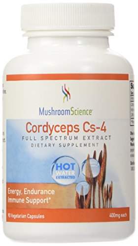 Cordyceps Cs-4 400 mg energía nuevo actualizado la etiqueta ciencia seta, 90 cápsulas vegetarianas